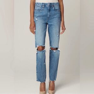 Blank NYC The Lafayette High Rise Distressed Straight Jeans size 25